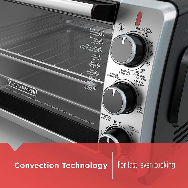 Black and decker countertop convection toaster oven sales